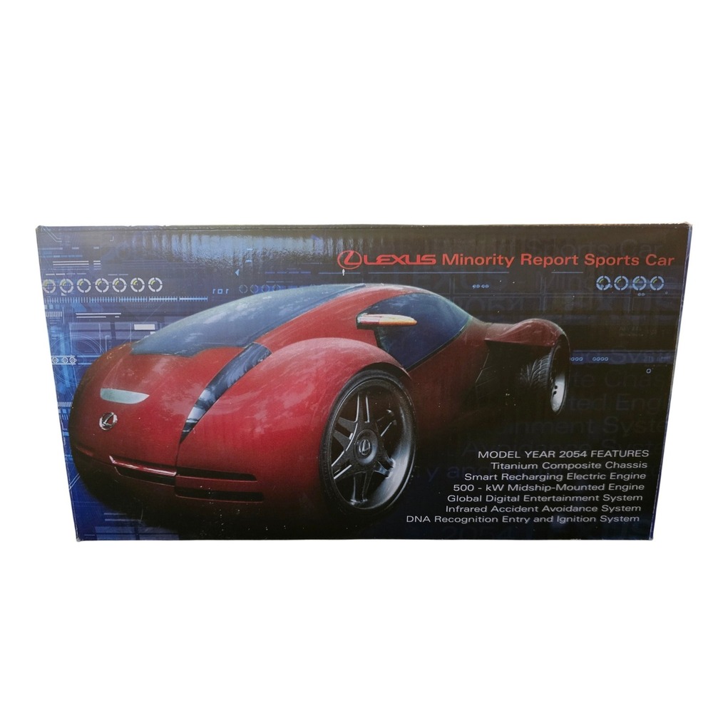 Lexus Minority Report Sports Car 2054 Red Die-Cast Model Maisto 31965 with COA